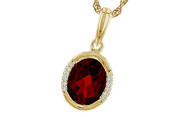 E321-01597: NECKLACE 2.02 TW GARNET 2.05 TGW (9x7 GAR)