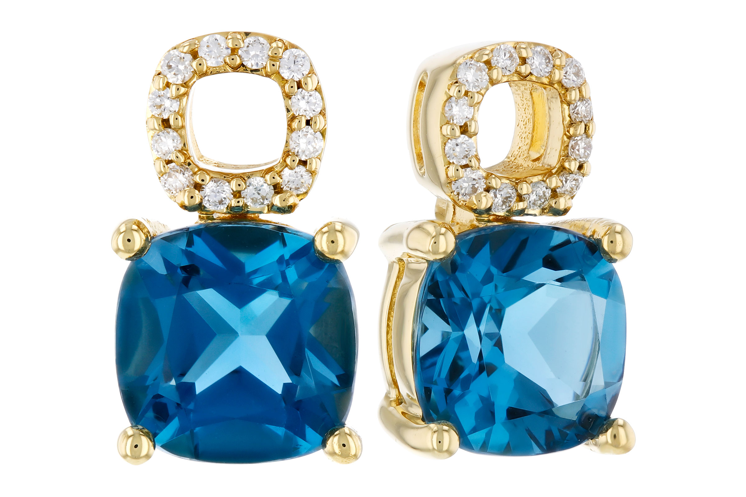 E321-02506: EARR 1.92 TW LONDON BLUE TOPAZ 1.98 TGW (6MM LBT)