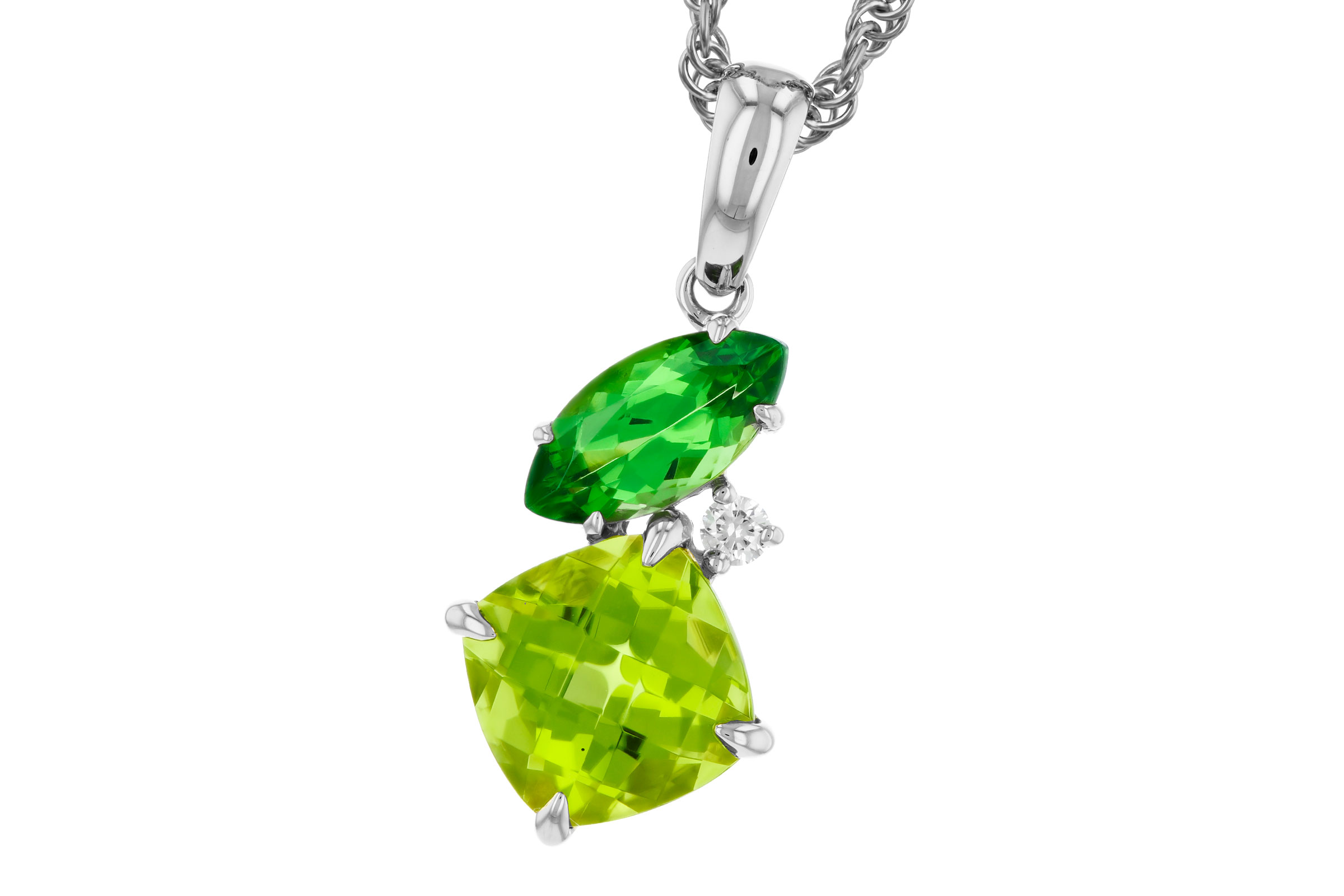 E321-03388: NECKLACE 1.97 TW SEMI-PREC (PER,TSAV) 2.00 TGW