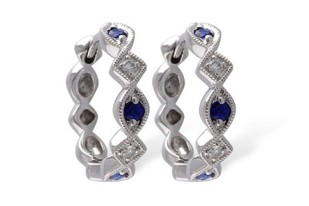 F046-46097: EARRINGS .20 SAPP .25 TGW