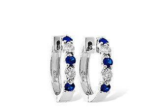 F046-48843: EARRINGS .33 SAPP .52 TGW