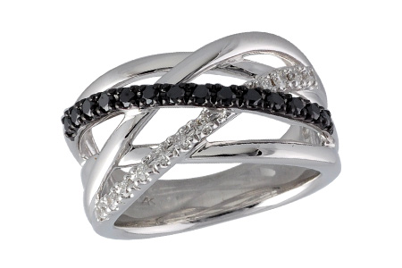 F231-06097: LDS WED RG .25 BLK DIAS .41 TW