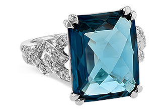 F235-55252: LDS RG 9.40 LONDON BLUE TOPAZ 9.60 TGW (15x12MM)