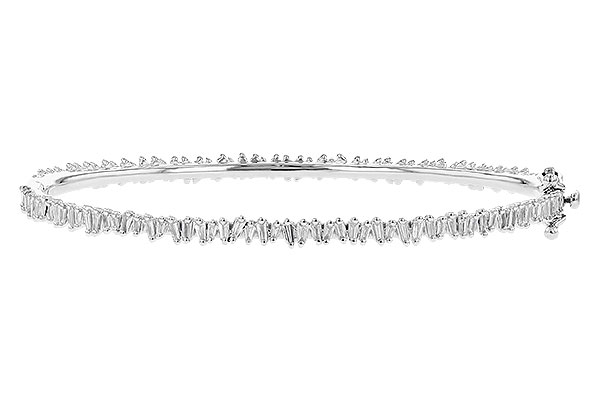 F318-28870: BANGLE .75 TW BAGUETTE DIAS