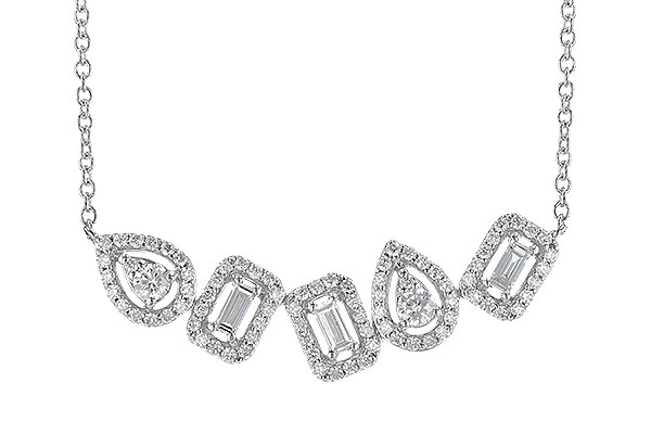 F318-31570: NECK .15 TW BAGUETTES .55 TW (18 INCHES)