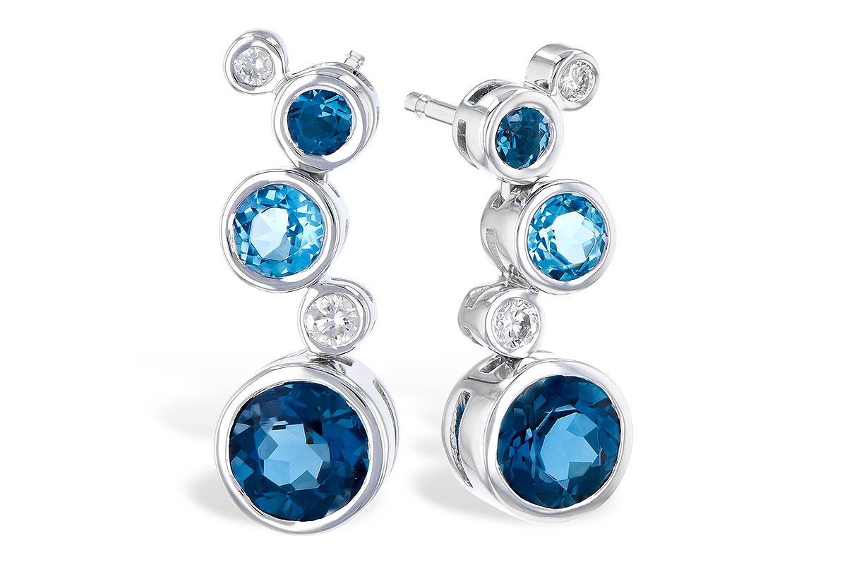 F318-34352: EARR 2.27 BLUE TOPAZ 2.40 TGW