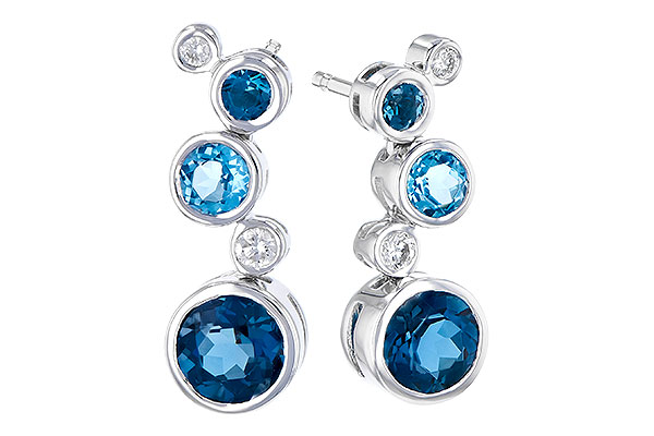 F318-34352: EARR 2.27 BLUE TOPAZ 2.40 TGW