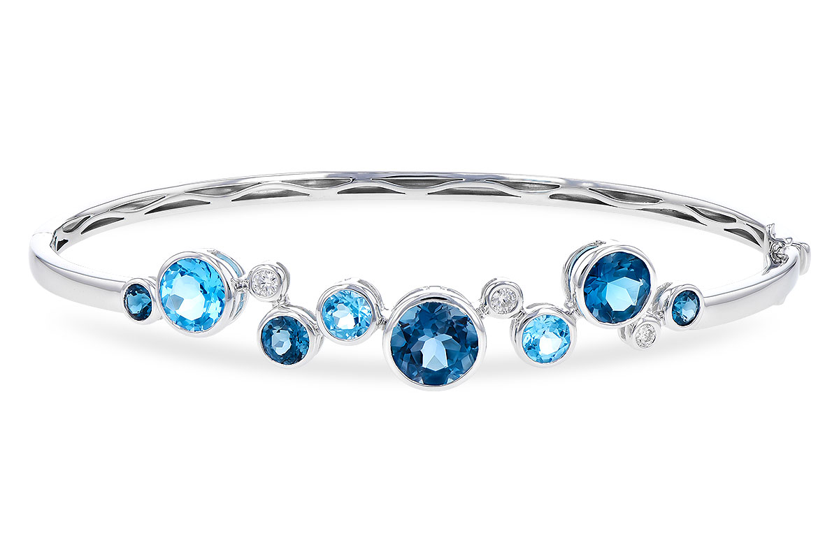 F319-18852: BANGLE 3.95 TW BLUE TOPAZ 4.06 TGW