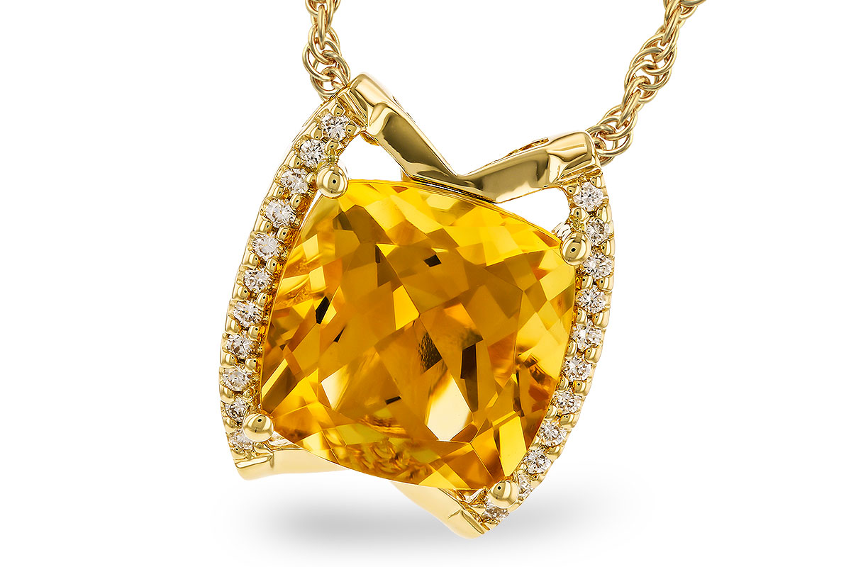 F319-23452: NECKLACE 3.74 CITRINE 3.85 TGW (10MM CIT)