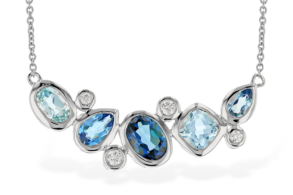 F319-24288: NECK 2.57 BLUE TOPAZ TW 2.72 TGW (18")