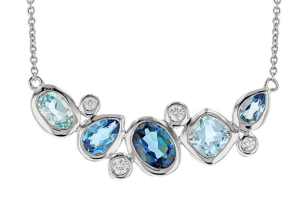 F319-24288: NECK 2.57 BLUE TOPAZ TW 2.72 TGW (18")