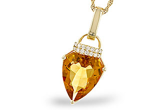 F319-25261: NECKLACE 3.12 CITRINE 3.18 TGW (12x10MM CIT)