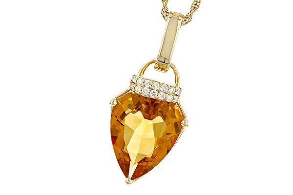 F319-25261: NECKLACE 3.12 CITRINE 3.18 TGW (12x10MM CIT)