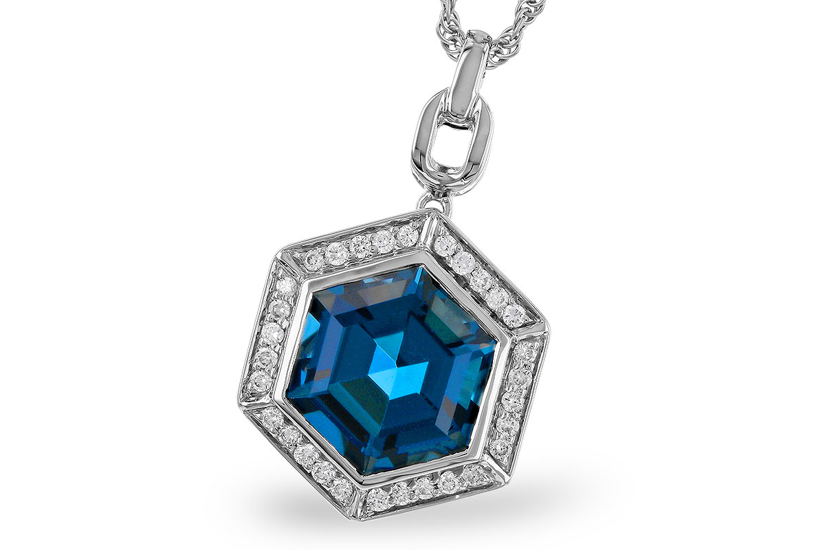 F320-11597: NECK 3.40 LONDON BLUE TOPAZ 3.55 TGW (9MM LBT)