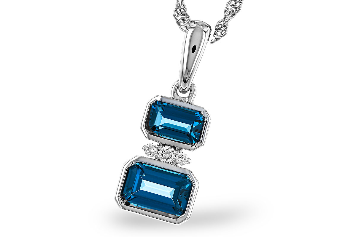 F320-11606: NECK .95 TW LONDON BLUE TOPAZ .98 TGW
