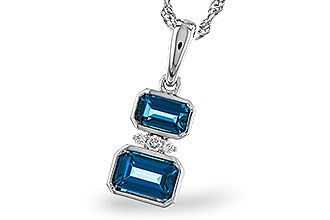 F320-11606: NECK .95 TW LONDON BLUE TOPAZ .98 TGW