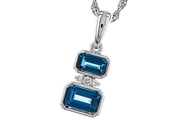 F320-11606: NECK .95 TW LONDON BLUE TOPAZ .98 TGW