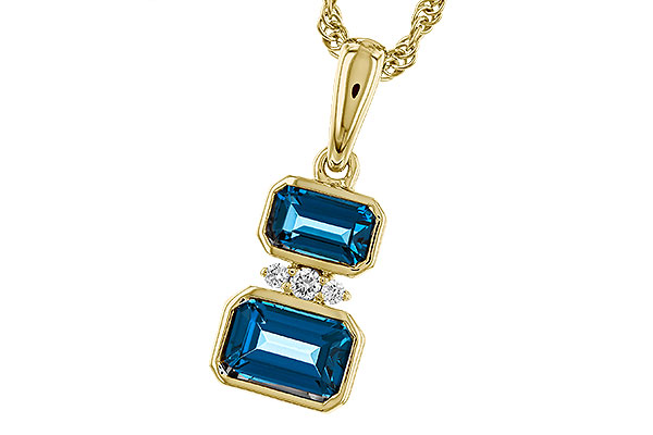 F320-11606: NECK .95 TW LONDON BLUE TOPAZ .98 TGW