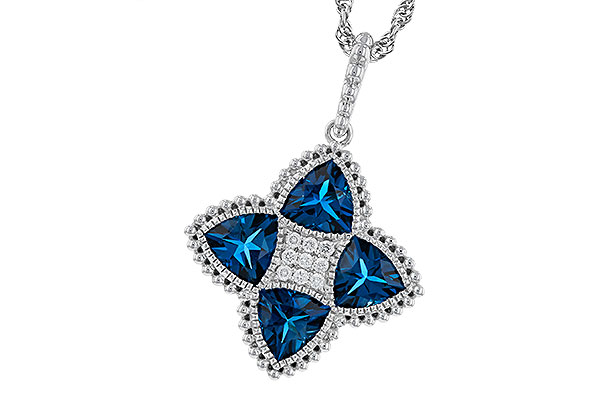 F320-14288: NECKLACE 2.79 LONDON BLUE TOPAZ 2.85 TGW