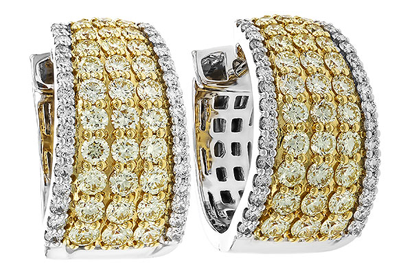 F320-14352: EARRINGS 1.52 YELLOW DIAS 1.96 TW