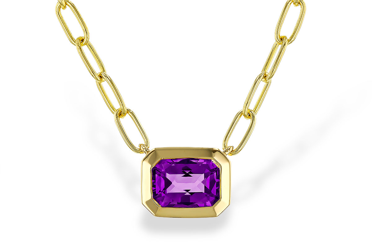 F320-15261: NECKLACE .82 AMETHYST (18")