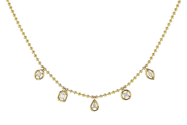 F320-17061: NECKLACE .50 TW FANCY CUT DIAS (18")