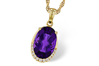 F320-17915: NECKLACE 2.70 AMETHYST 2.76 TGW (12x8MM OV)