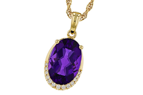 F320-17915: NECKLACE 2.70 AMETHYST 2.76 TGW (12x8MM OV)