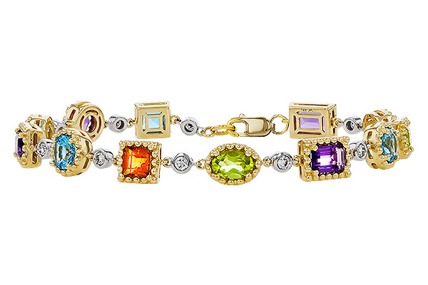 F320-17952: BRACELET 4.63 SEMI-PREC (AMY,BT,CIT,PER) 5.05 TGW