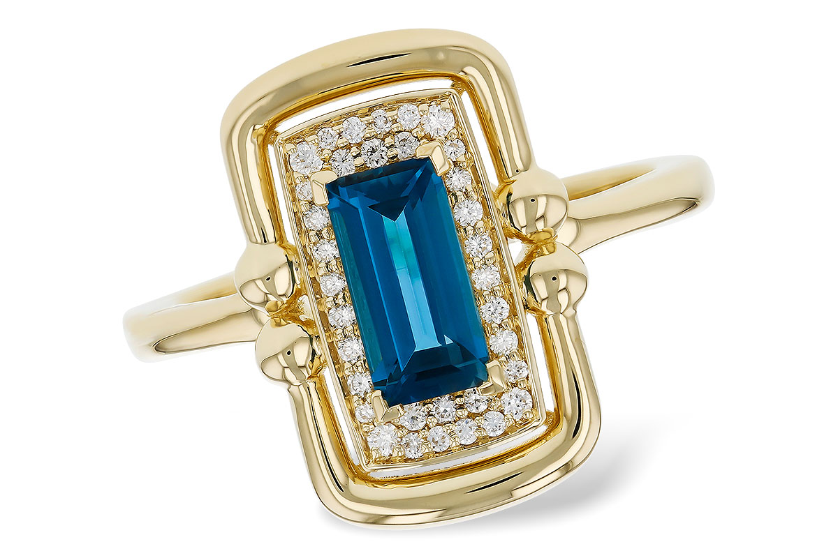 F321-00679: LDS RG .84 LONDON BLUE TOPAZ .96 TGW (8x4MM LBT)