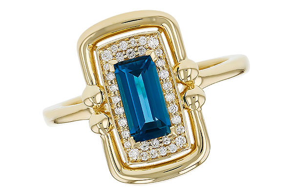 F321-00679: LDS RG .84 LONDON BLUE TOPAZ .96 TGW (8x4MM LBT)