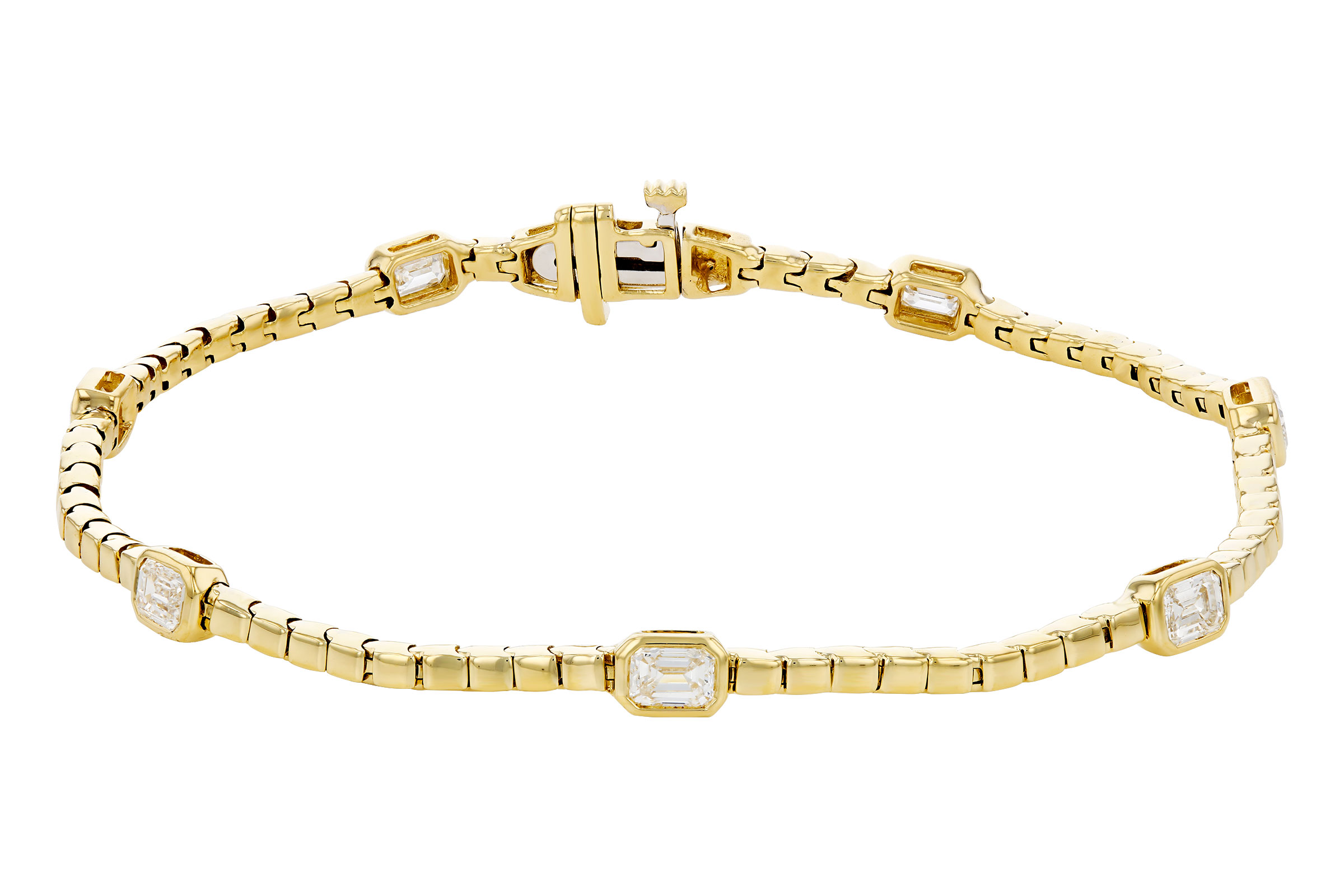 F321-02515: BRACELET 1.32 TW EMERALD CUT DIA (7")