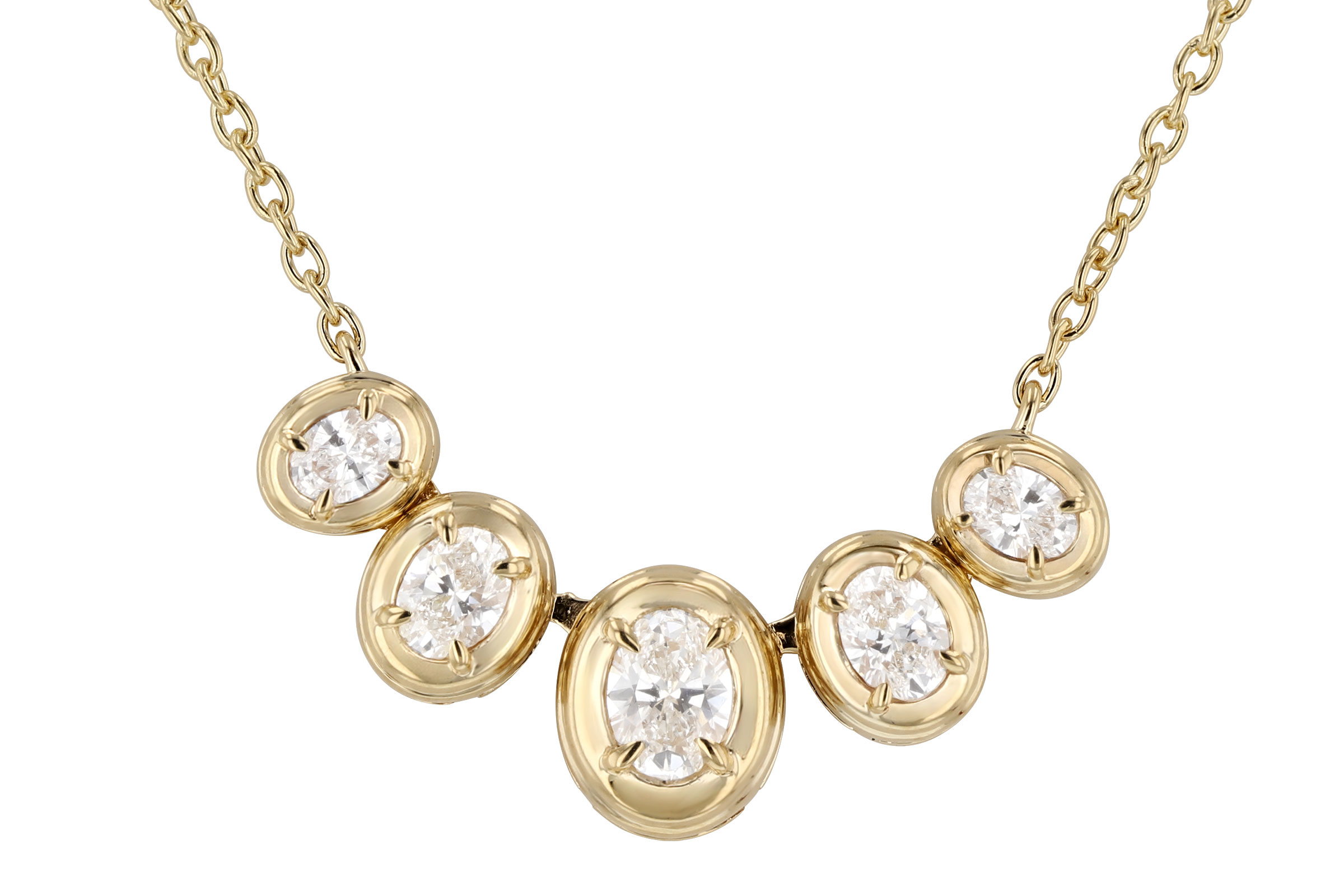F321-02543: NECKLACE .85 TW OVAL CUT DIA (18")