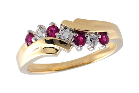 G138-27952: LDS WED RG .23 RUBY .38 TGW