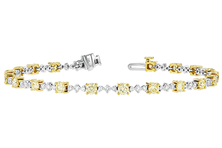 G233-78906: BRACELET 2.80 YELLOW DIA 4.01 TW