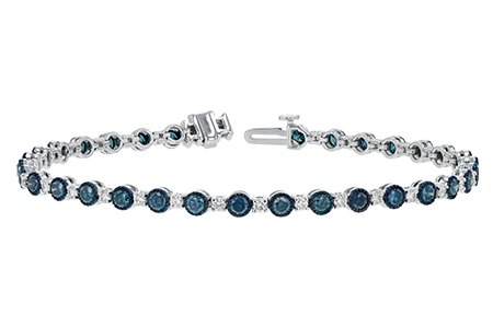 G233-81552: BRACELET 2.35 BLUE DIA 3.17 TW