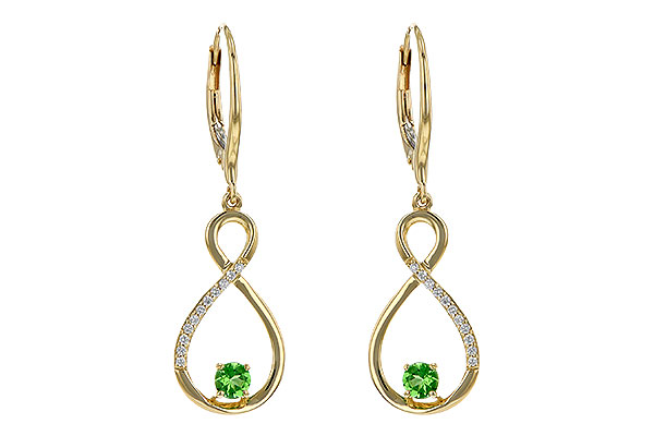 G318-27915: EARR .32 GREEN GARNET .40 TGW
