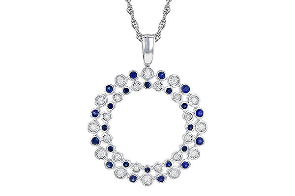 G318-32461: NECKLACE .43 TW SAPP .56 TGW