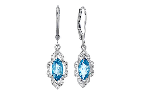 G318-35270: EARR 1.02 TW BLUE TOPAZ 1.17 TGW