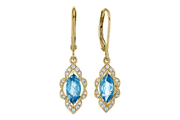 G318-35270: EARR 1.02 TW BLUE TOPAZ 1.17 TGW