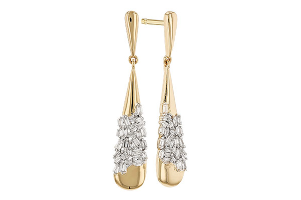 G319-23397: EARRINGS .20 TW BAGUETTE DIAS