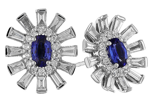 G319-26124: EARR .60 TW SAPPHIRE 1.32 TGW (5x3MM SAPP)