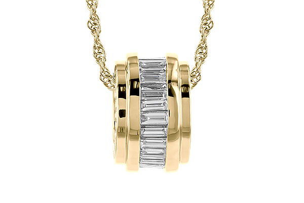 G319-27024: NECKLACE .46 TW BAGUETTE