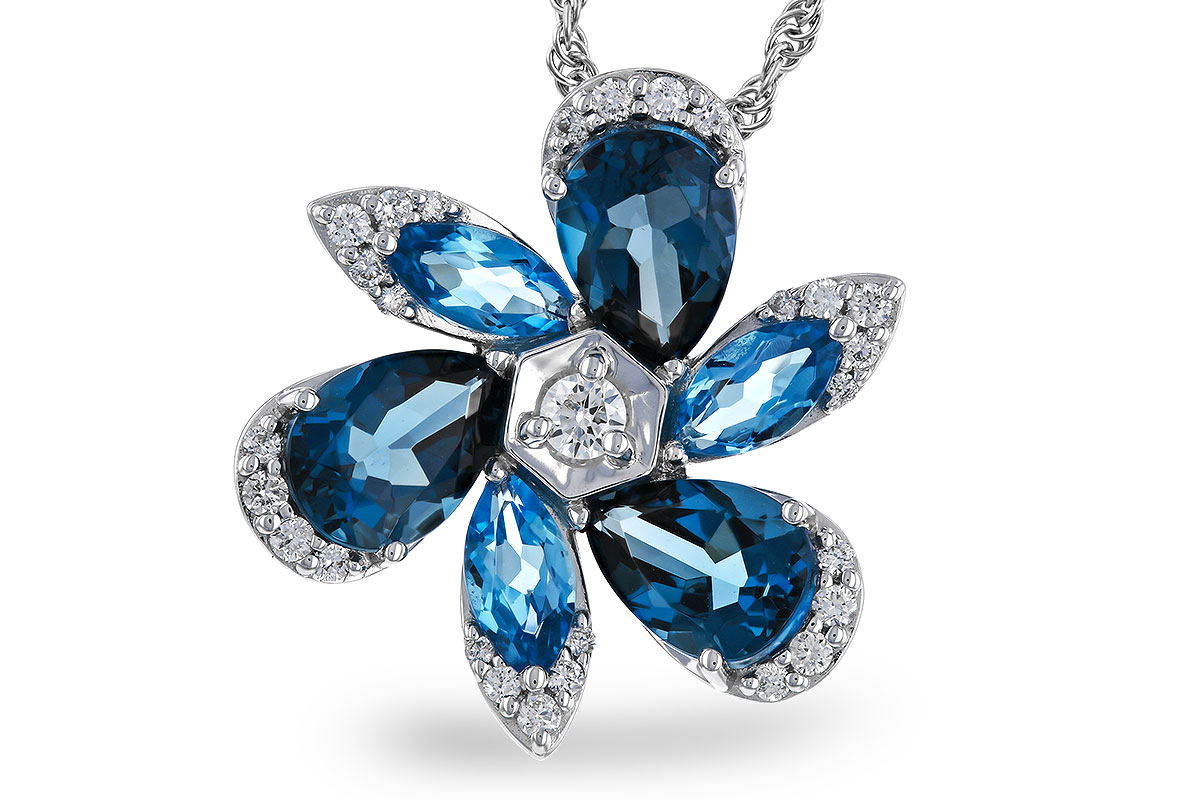 G320-13397: NECKLACE 3.03 BLUE TOPAZ 3.22 TGW