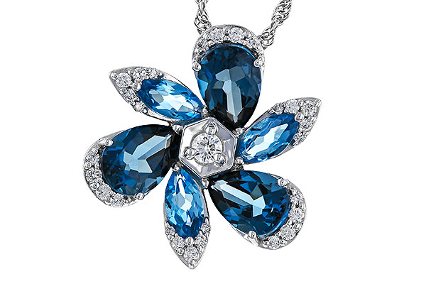G320-13397: NECKLACE 3.03 BLUE TOPAZ 3.22 TGW