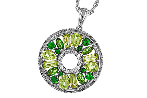 G320-13406: NECKLACE 1.47 SEMI-PREC (PER & GR.GT) 1.52 TGW