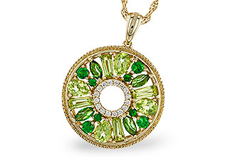 G320-13406: NECKLACE 1.47 SEMI-PREC (PER & GR.GT) 1.52 TGW