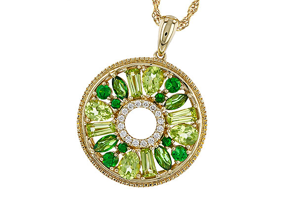 G320-13406: NECKLACE 1.47 SEMI-PREC (PER & GR.GT) 1.52 TGW