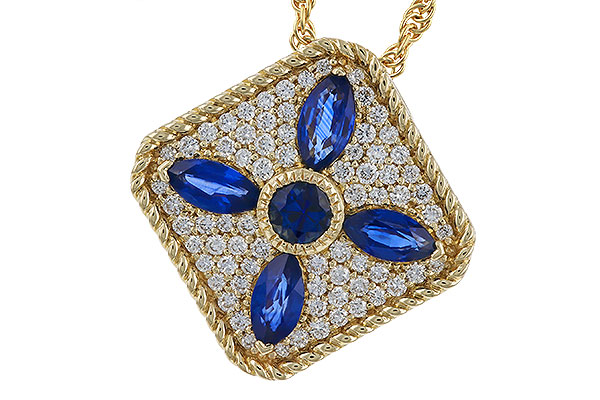 G320-14288: NECKLACE .89 TW SAPPHIRE 1.20 TGW