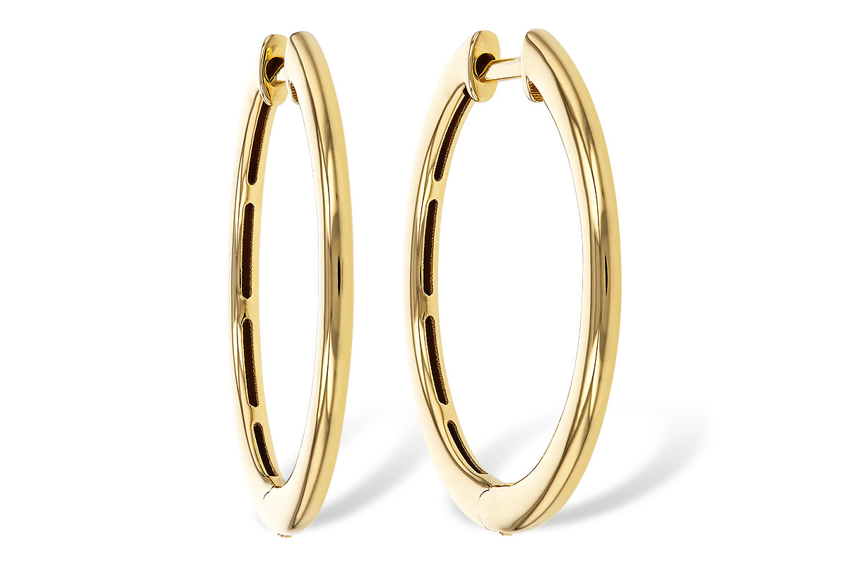 G320-17024: GOLD EARRINGS (24MM)